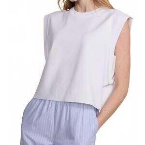 NEW BELLE D'AMOUR oversized loose fit tee in white